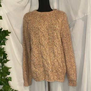 Sparkly Multicolor Cable Knit Sweater